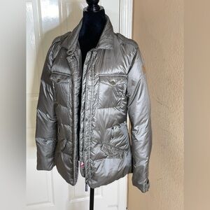 Chervo Women's Driver Puffer Jacket “ Wherever You Drive” Gray Size 40 Pre Owned